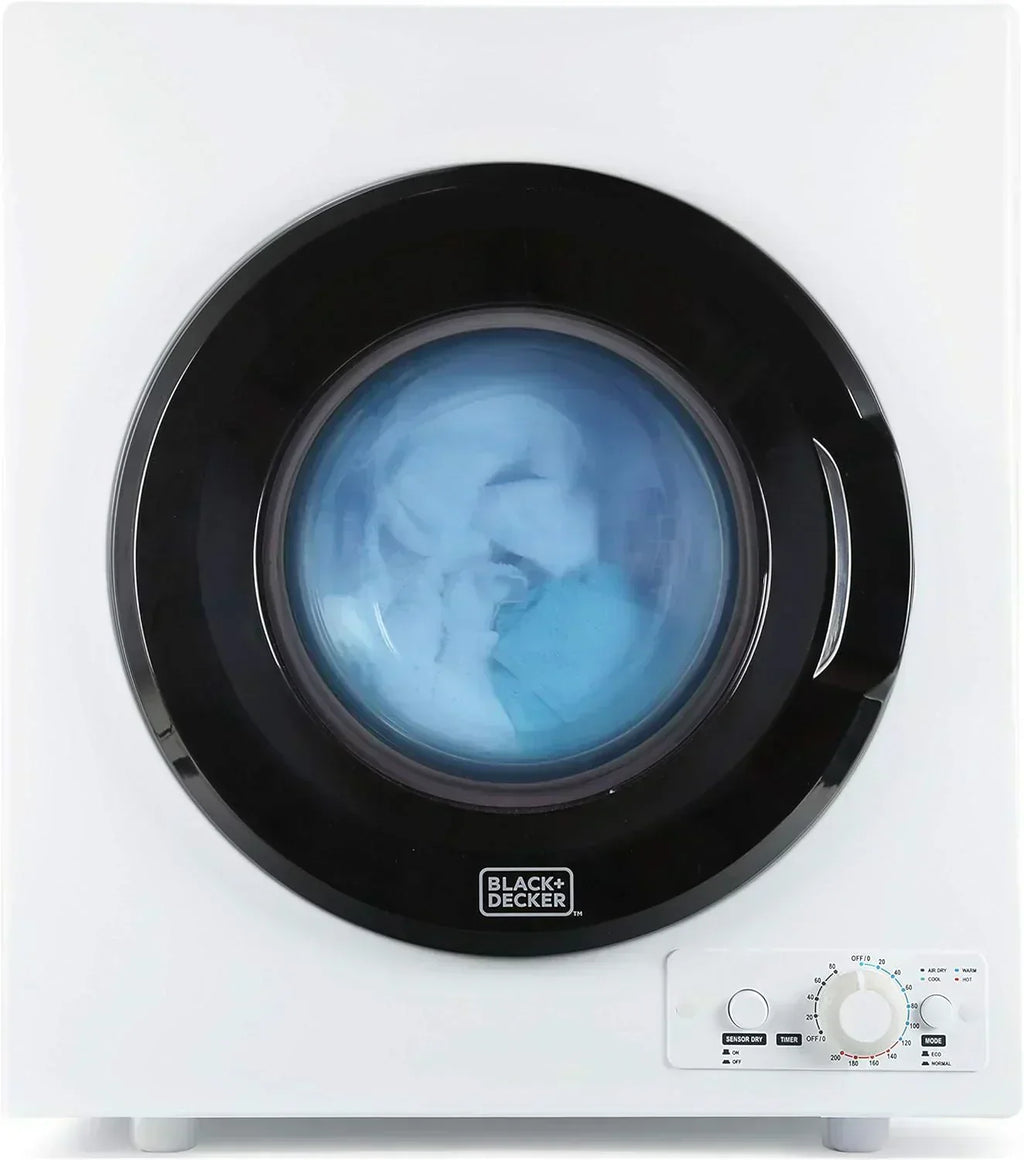 Compact Clothes Dryer 1.5 Cu. Ft. 850W Electric Dryer 120V Vented Dryer Stainless Steel Drum