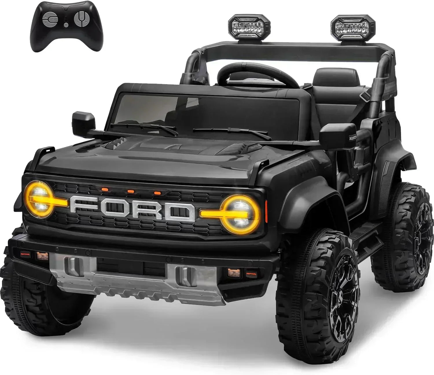 Bronco Raptor Two-Seater Ride-On Car Truck Toy Blue
