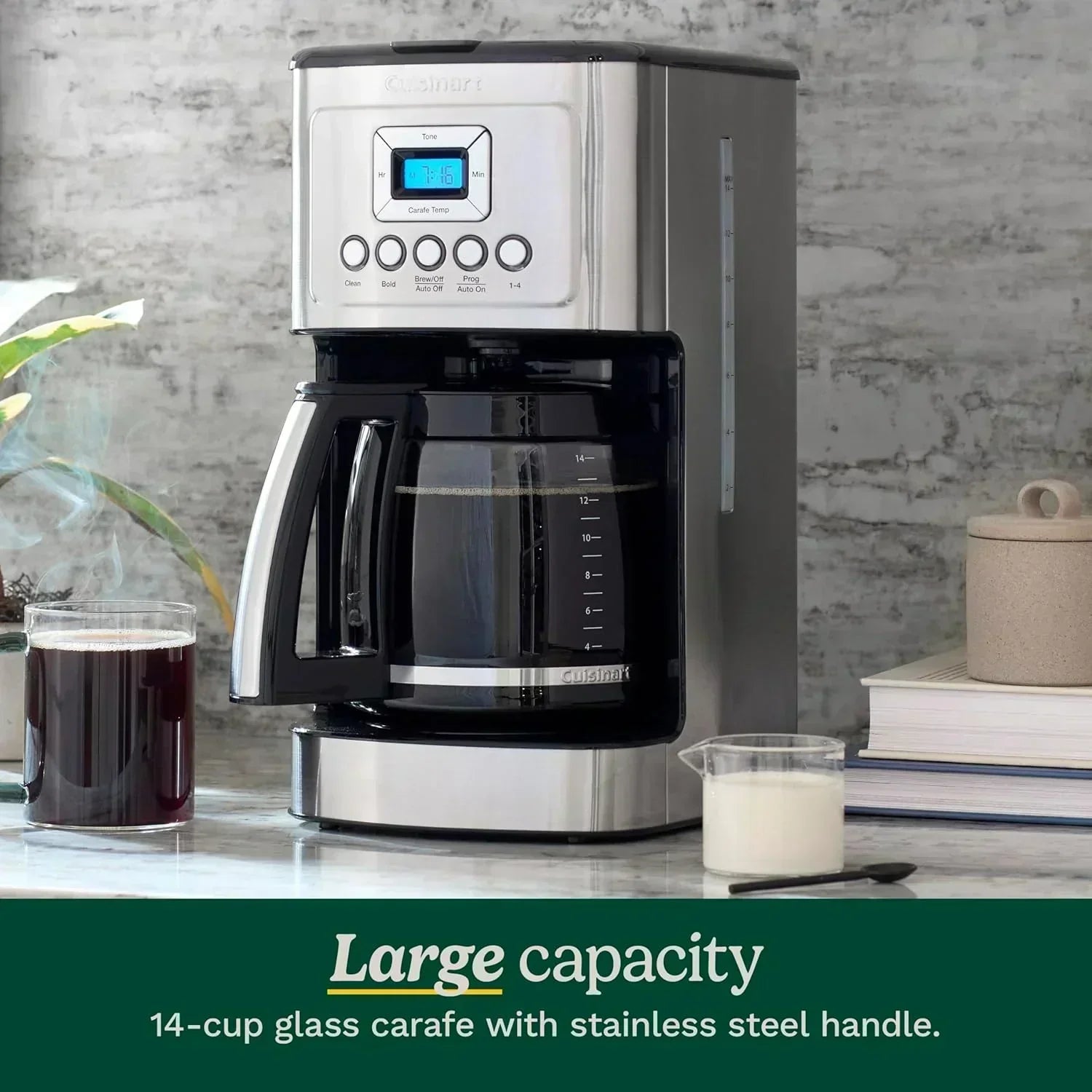 Cuisinart DCC-3200P1 Coffee Maker Fully Automatic with Brew Strength Control