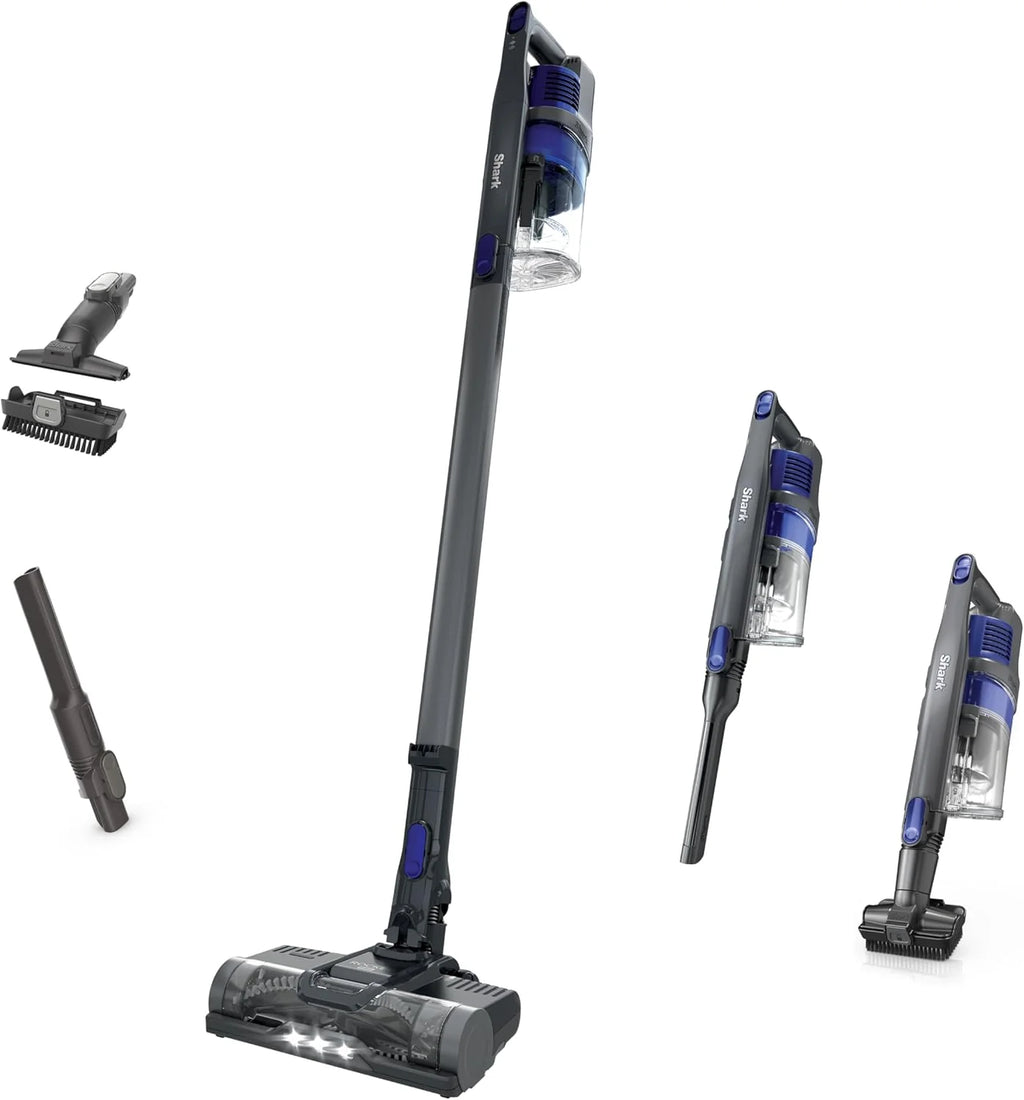 Shark | Pet Cordless Vacuum Cleaner | LED Headlights | Removable Handheld Vacuum for Pet Hair | Crevice Tool & Pet Multi-Tool Included | 40min Runtime | For Carpet & Hard Floors | Grey | IX141