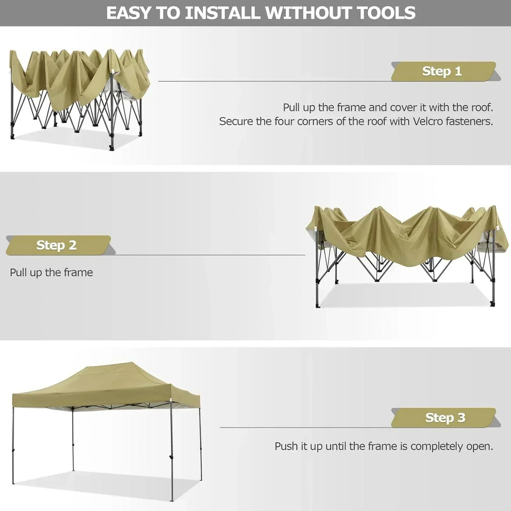 COBIZI 10x20 Heavy Duty Pop up Canopy Tent 6 sidewalls Commercial Canopy Wedding Party Tents