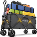 Large wheel foldable beach cart, foldable beach cart with all-terrain wheels, large load capacity, heavy duty cart